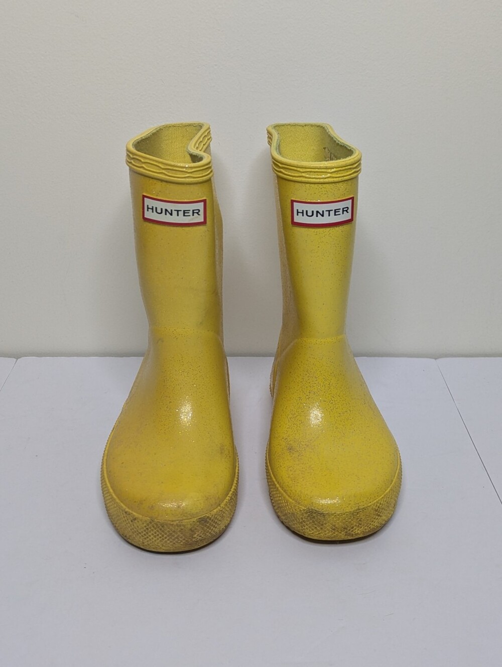 Hunter Yellow Sparkles Boots 9T
